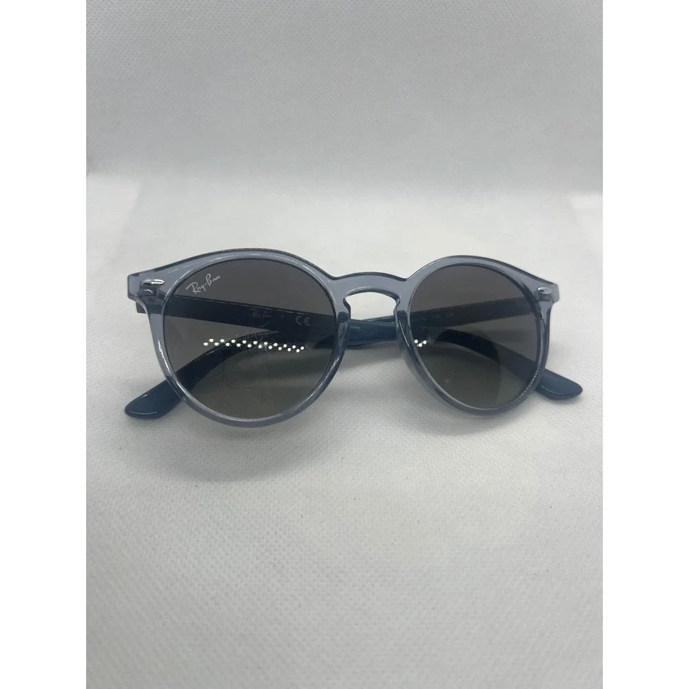 Ray-Ban RJ9064S 7050/11 Junior Round Sunglasses Blue Grey 44mm